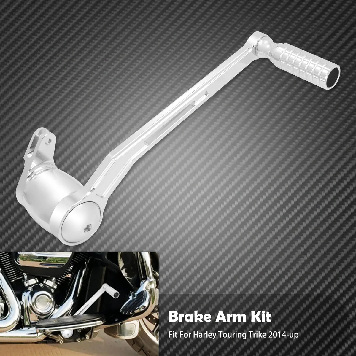 Kit levier de frein (brake arm) avec repose-pied - Harley Touring Road Street Electra Glide FLHR, CVO, Trike 2008 et + – photo 11/12
