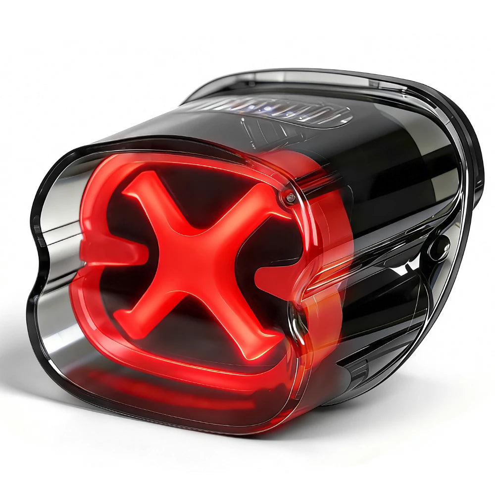 Feu arrière LED motif X pour Harley Touring Softail - vue 6