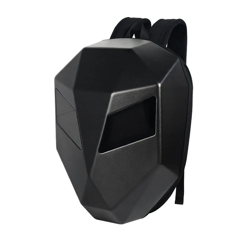 Sac à dos rouge à coque rigide avec écran LED - vue 9