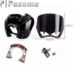 Carénage de phare avec pare-brise pour moto Harley Softail - vue 6