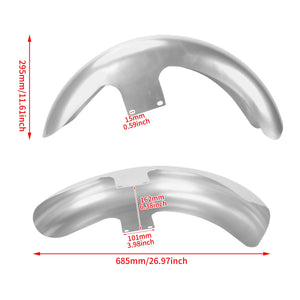 Garde-boue avant moto brut 21 pouces pour Harley-Davidson Touring - vue 6