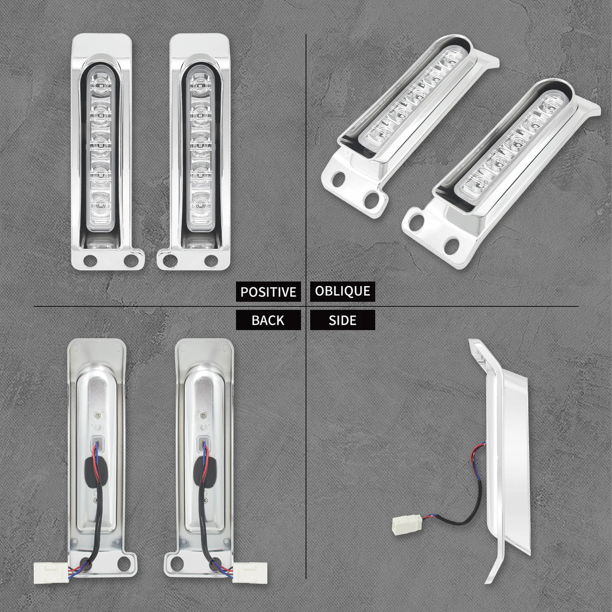 Feux LED latéraux de sacoches (fond de garde-boue) clignotant/stop - Harley Touring Electra Glide, Street Glide, Road King, FLHTK 2014 et + – photo 5/8