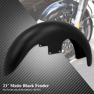 Garde-boue avant moto en acier noir pour Harley Touring - vue 9