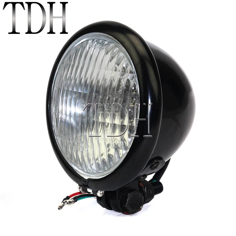 Phare rétro 4,5 pouces pour Harley chopper bobber - vue 8