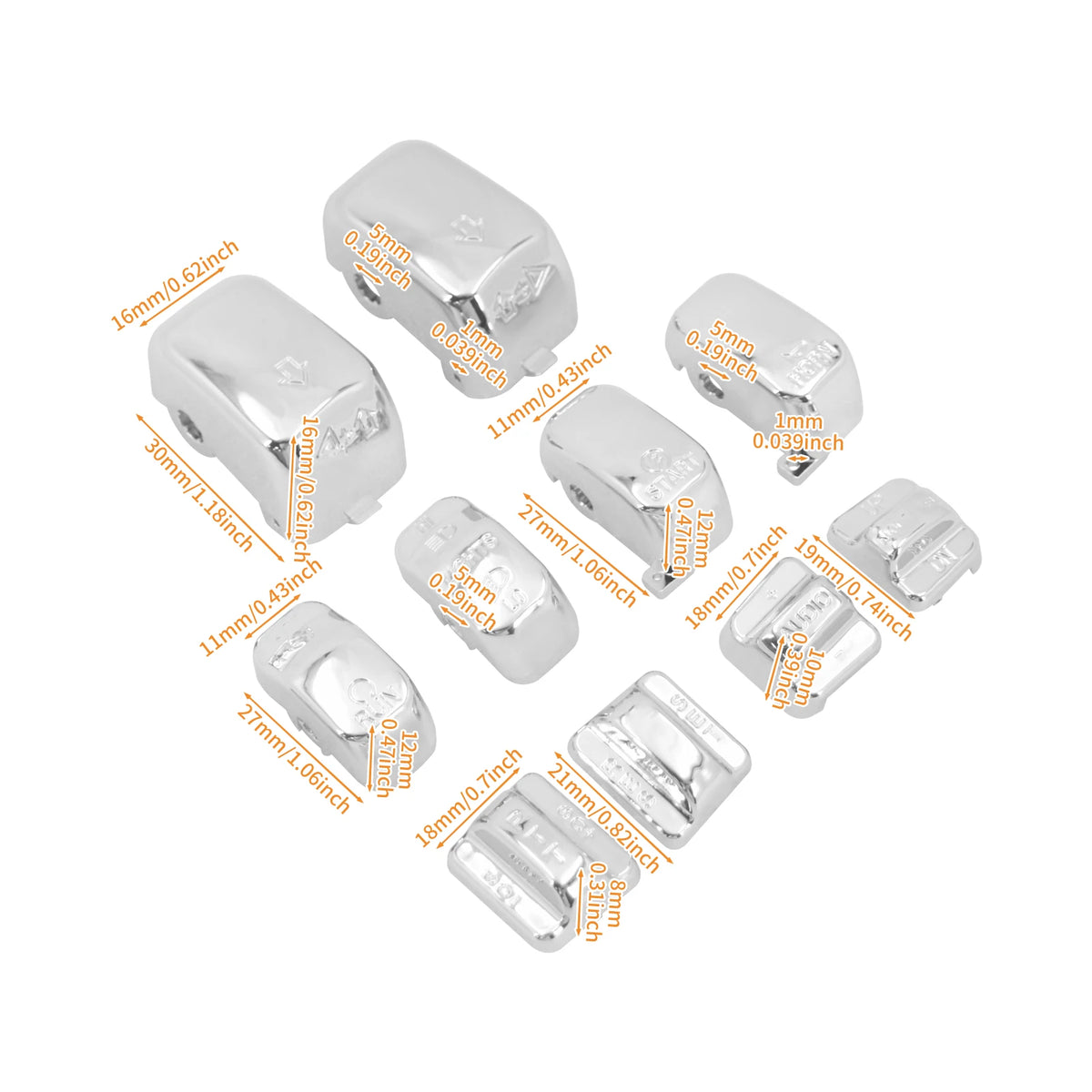 Capuchons de boutons de commodo pour Harley Touring - vue 6
