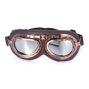 Lunettes de moto vintage style pilote cuivré et steampunk - vue 6