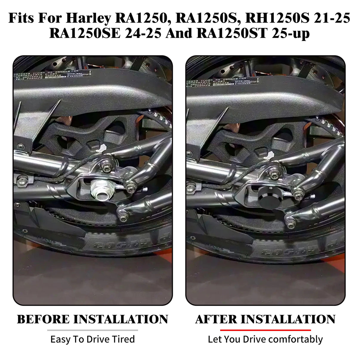 Cache d'écrou d'essieu en aluminium pour Harley-Davidson Sportster S - vue 3