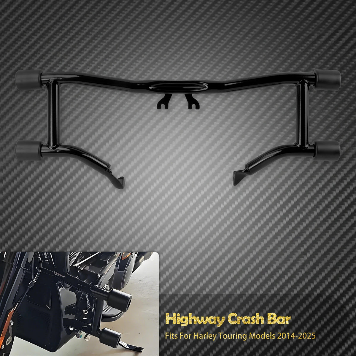 Barre de Protection Moteur avec Repose-Pieds Highway - Harley-Davidson Touring 2014-2025 – photo 7/7