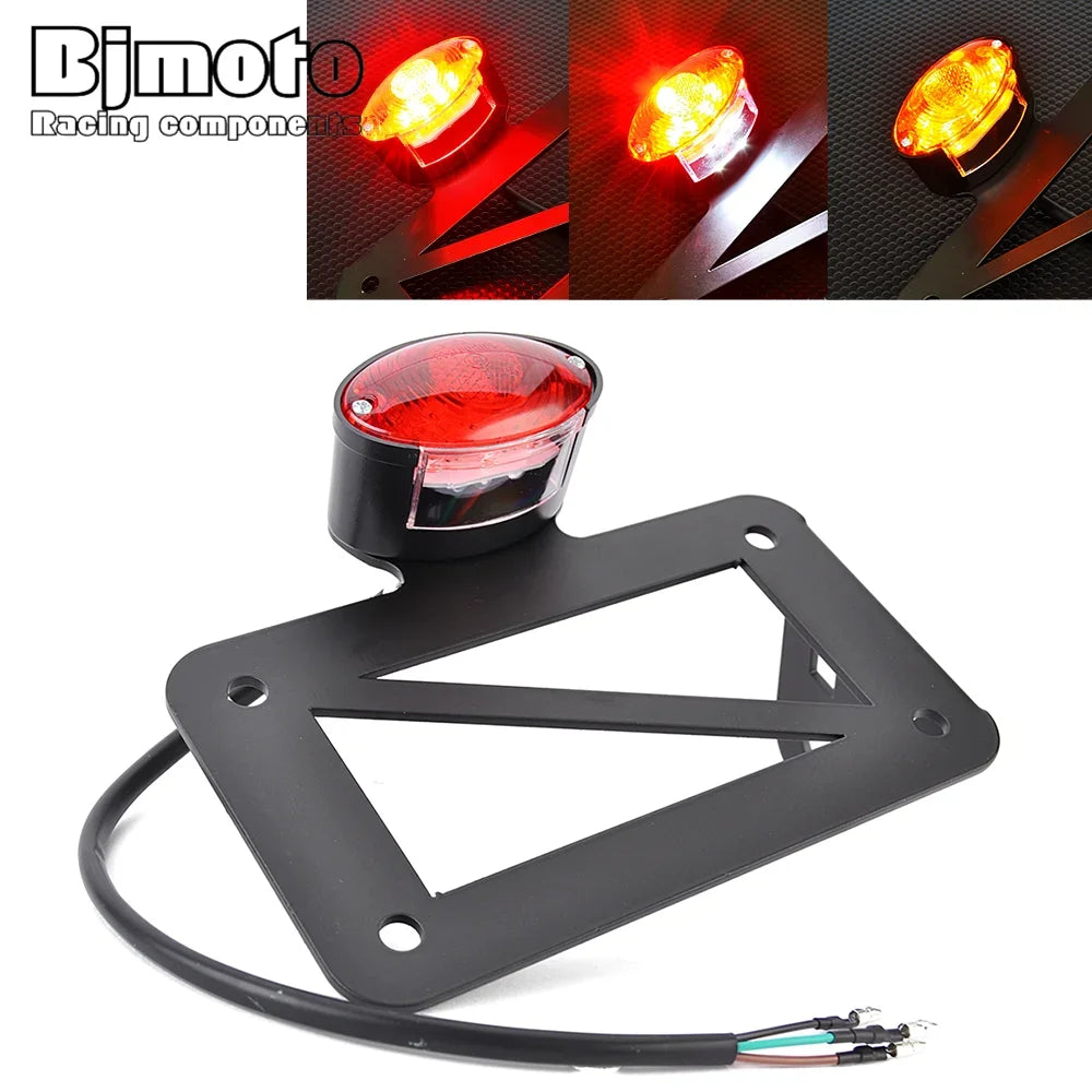 Support de plaque latéral avec feu LED pour Harley Sportster - vue 2