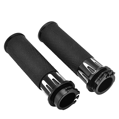 Poignées de guidon quadrillées pour Harley Sportster Dyna Softail - vue 8