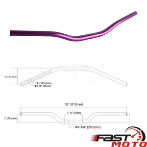 Guidon moto club style 28mm en aluminium usiné - vue 7