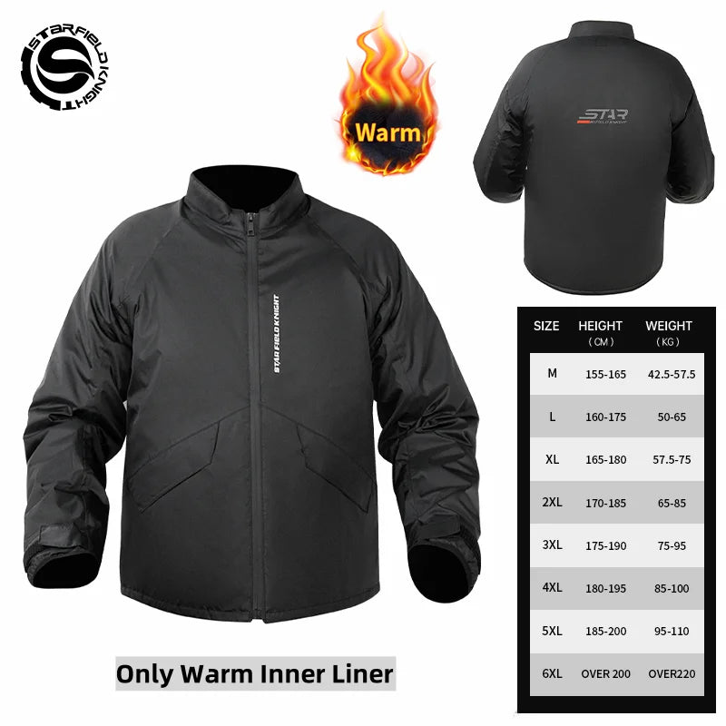 Blouson moto respirant avec doublure amovible chaude - vue 7