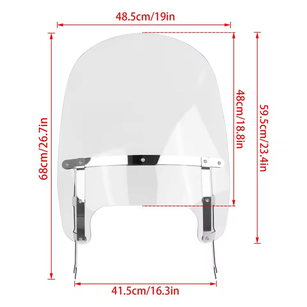 Pare-brise moto noir pour Harley Softail Fat Boy - vue 3