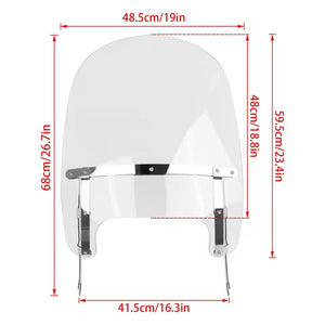 Pare-brise moto noir pour Harley Softail Fat Boy - vue 3