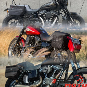 Sacoche cavalière noire en nylon balistique pour moto Harley-Davidson - vue 6