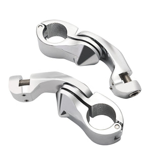 Repose-pieds autoroutiers universels à pince 32 mm (1,25") pour Harley-Davidson Low Rider S, Road Glide, Sportster, Dyna et barres de pare-cylindre 32 mm – photo 13/14