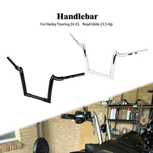 Guidon noir 14 pouces pour Harley-Davidson Touring Road Glide - vue 1