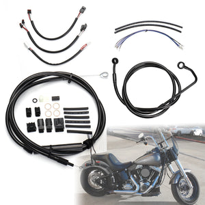 Kit de Câbles Rallongés 12" pour Guidon (Avec ABS) - Harley-Davidson Softail 2016-2017 – photo 1/8