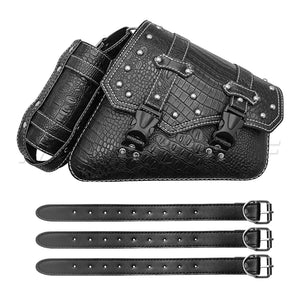 Sacoche de bras oscillant noire fixée sur le bras oscillant d'une Harley-Davidson - vue 8