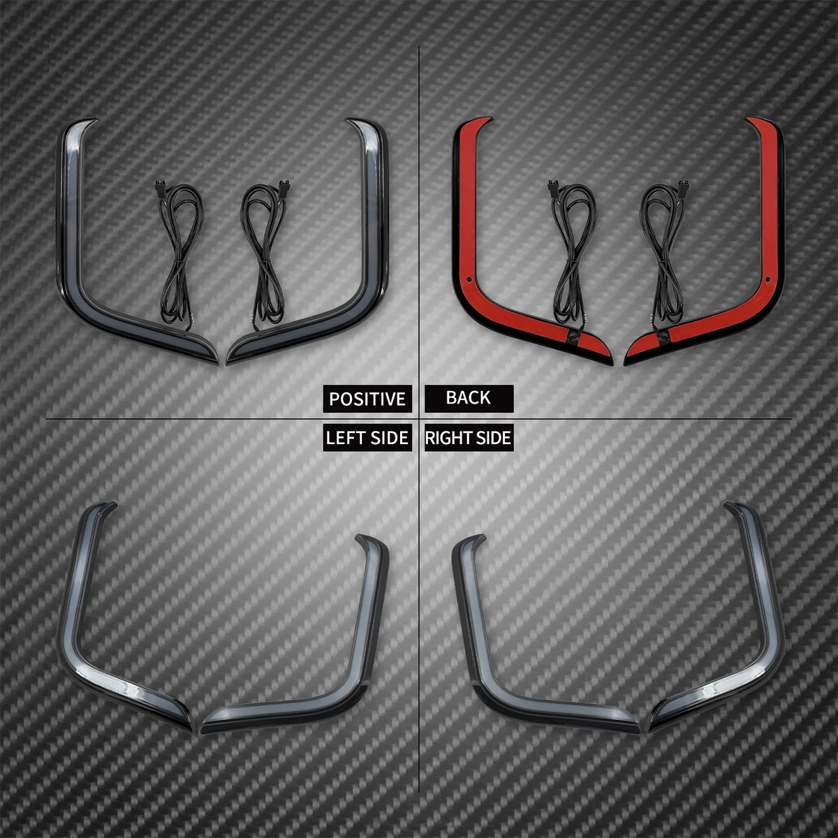 Grilles LED de carénage inférieur clignotant/veilleuse - Harley Touring Street, Electra Glide, Road King 2006-2013 – photo 2/8