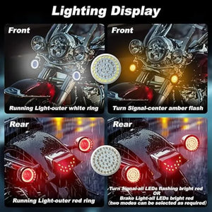 Kit inserts LED de clignotant pour Harley Softail - vue 2