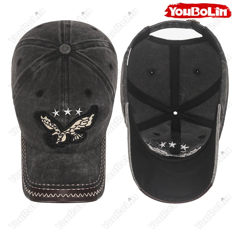 Casquette trucker vintage aigle brodé - vue produit - vue 6