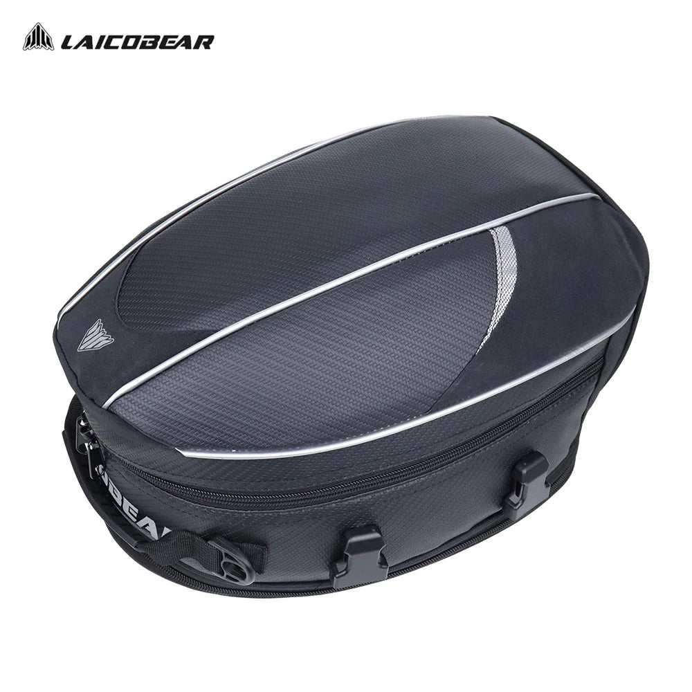Sacoche de selle arrière noire imperméable pour moto - vue 7