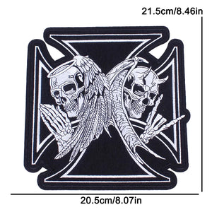 Grand écusson dorsal brodé Live To Ride style biker - vue 22