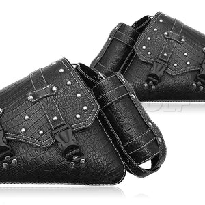Sacoche de bras oscillant noire fixée sur le bras oscillant d'une Harley-Davidson - vue 4