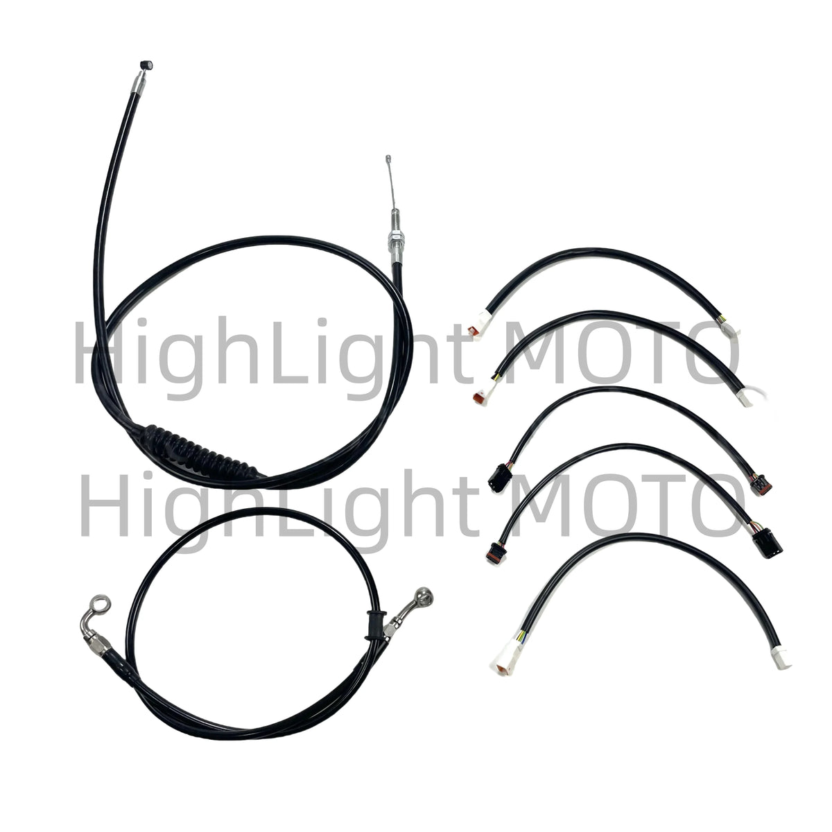 Kit d'extension câble d'embrayage et durite de frein tressée pour Harley-Davidson Nightster 975