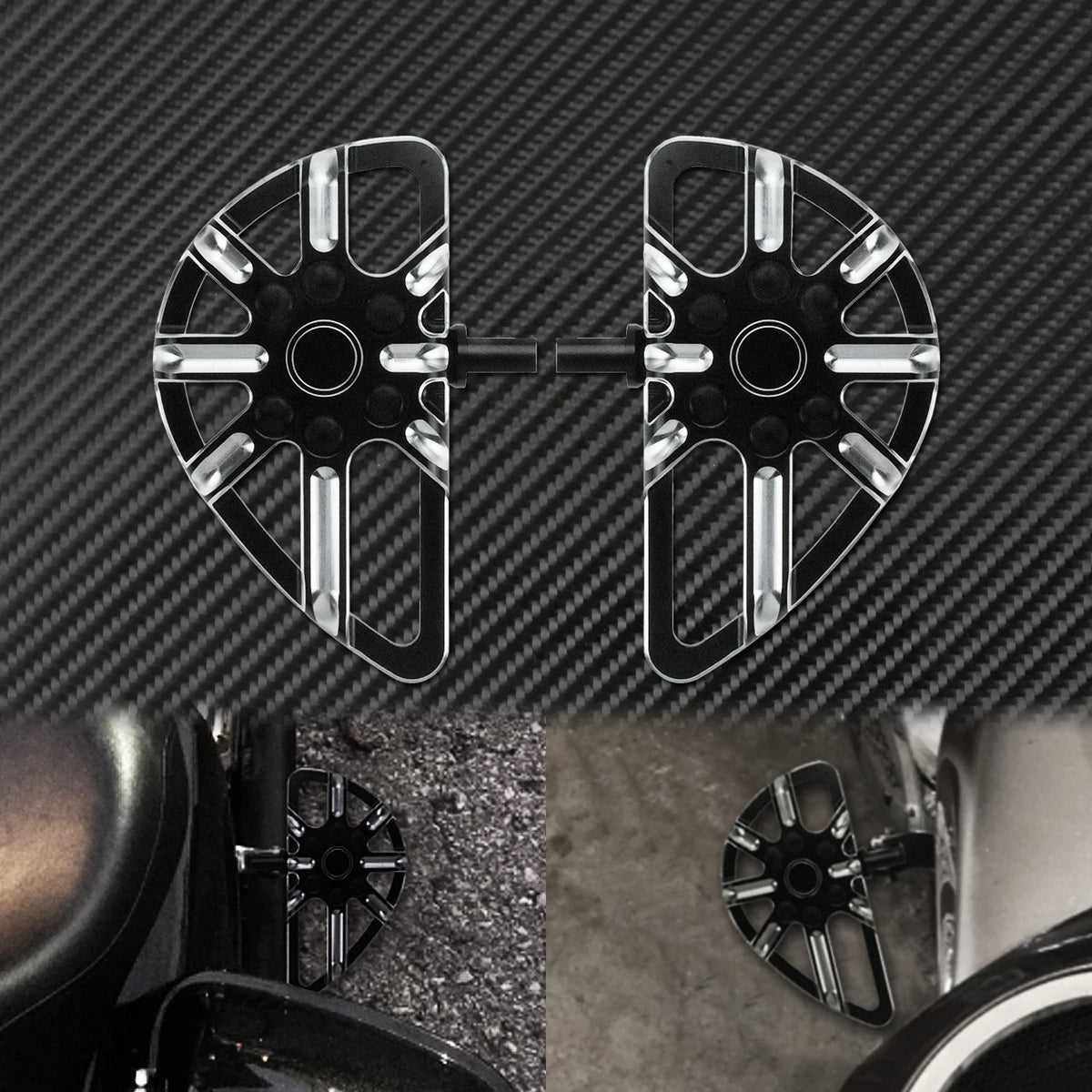 Kit marchepieds avant et repose-pieds arrière pour Harley-Davidson Touring, Electra Glide, Street Glide, Dyna et Softail FL – photo 9/11