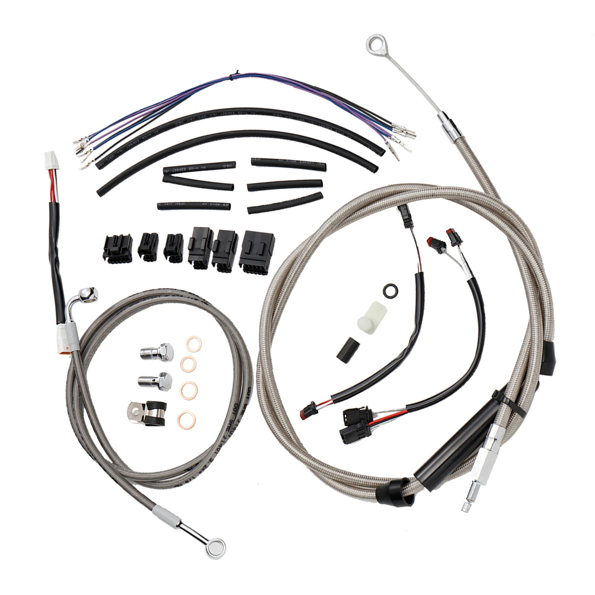 Kit de Câbles Rallongés pour Guidon - Harley-Davidson Softail 2016-2017 (Sans ABS) – photo 1/12