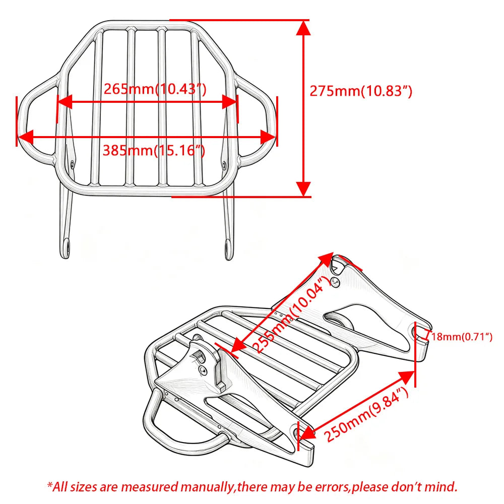 Porte-Bagages 2-Up Amovible pour Harley-Davidson CVO Road King et Road Glide - vue 6