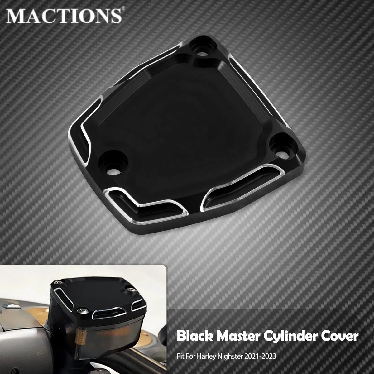 Cache Maître-Cylindre Avant CNC Noir - Harley-Davidson Nightster 2021-2023 – photo 1/7