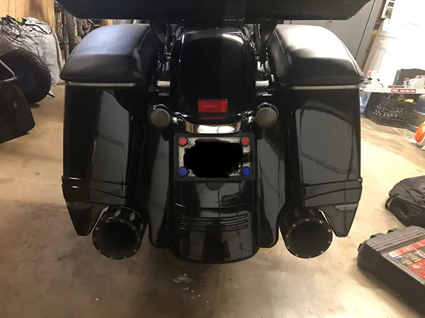 Extension de garde-boue arrière noir brillant pour Harley Touring - vue 6