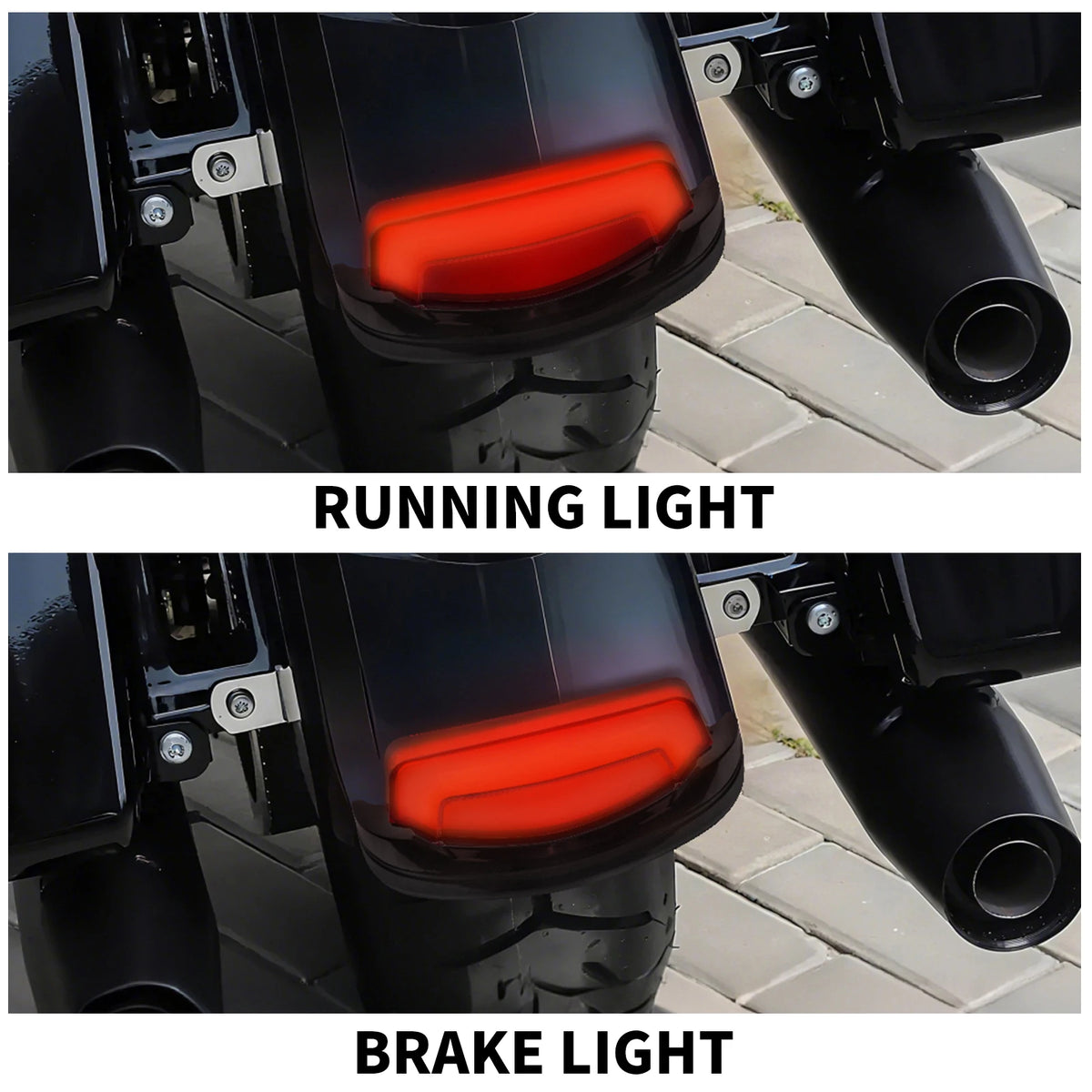 Embout de garde-boue arrière à LED pour Harley Touring 2014-2023 - vue 3