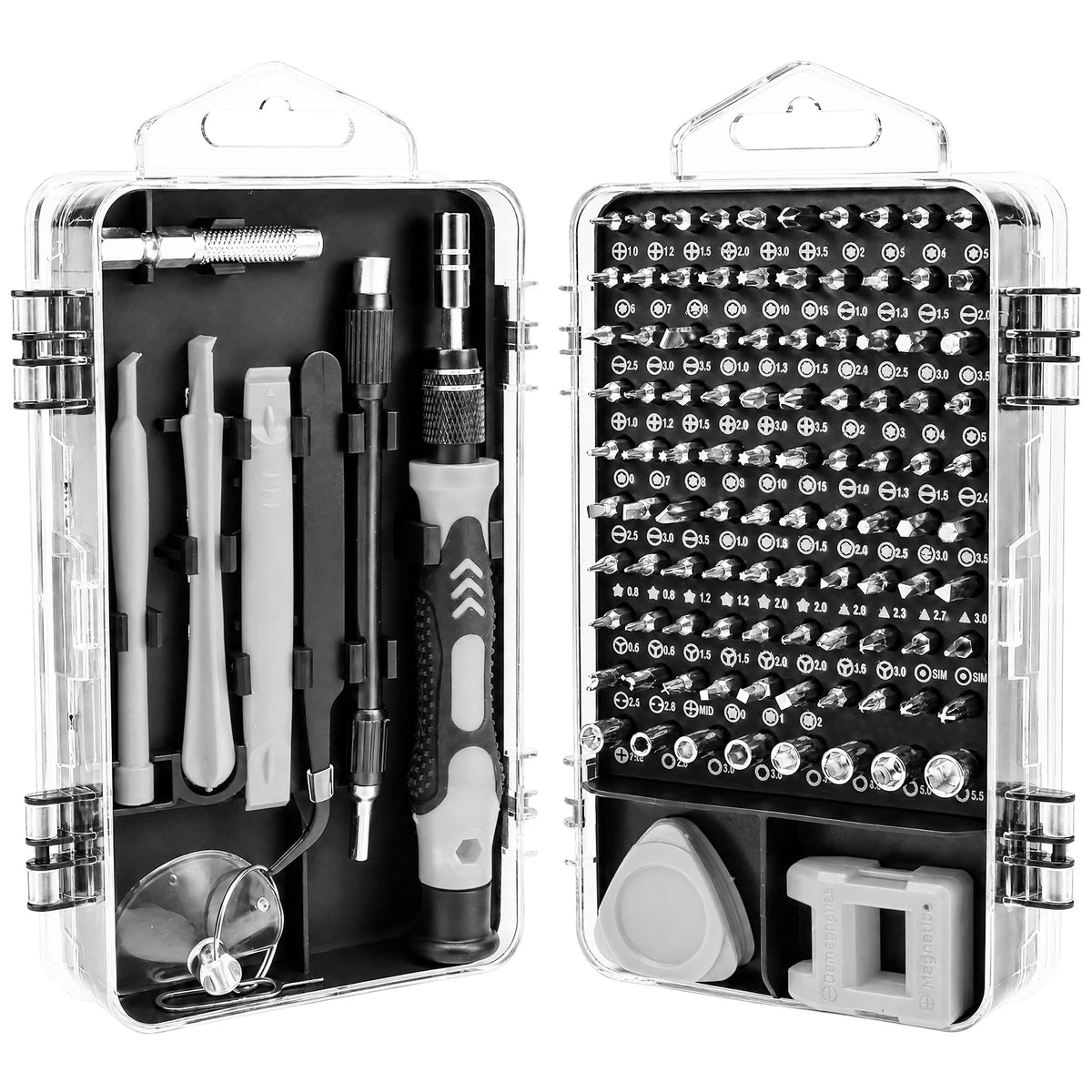 Kit de tournevis de précision 115 en 1 avec embouts magnétiques et tige flexible - outils de réparation électronique – photo 8/10
