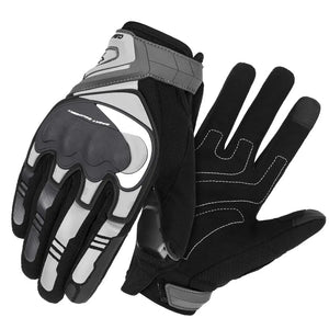 Gants moto noirs réfléchissants doigts longs - vue - vue 7