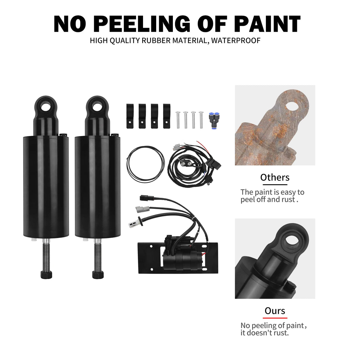 Kit de suspension pneumatique arrière avec compresseur pour Harley-Davidson Softail - vue 3