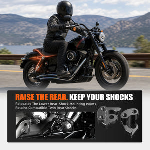 Kit de Rehausse Arrière 2 Positions pour Harley Dyna 2006-2017 – photo 5/6