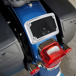 Support de Plaque d'Immatriculation Courbé 3 Trous - Harley-Davidson Dyna, Sportster et Softail – photo 1/8