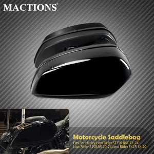 Sacoches cavalières rigides noires pour Harley-Davidson Low Rider - vue 1