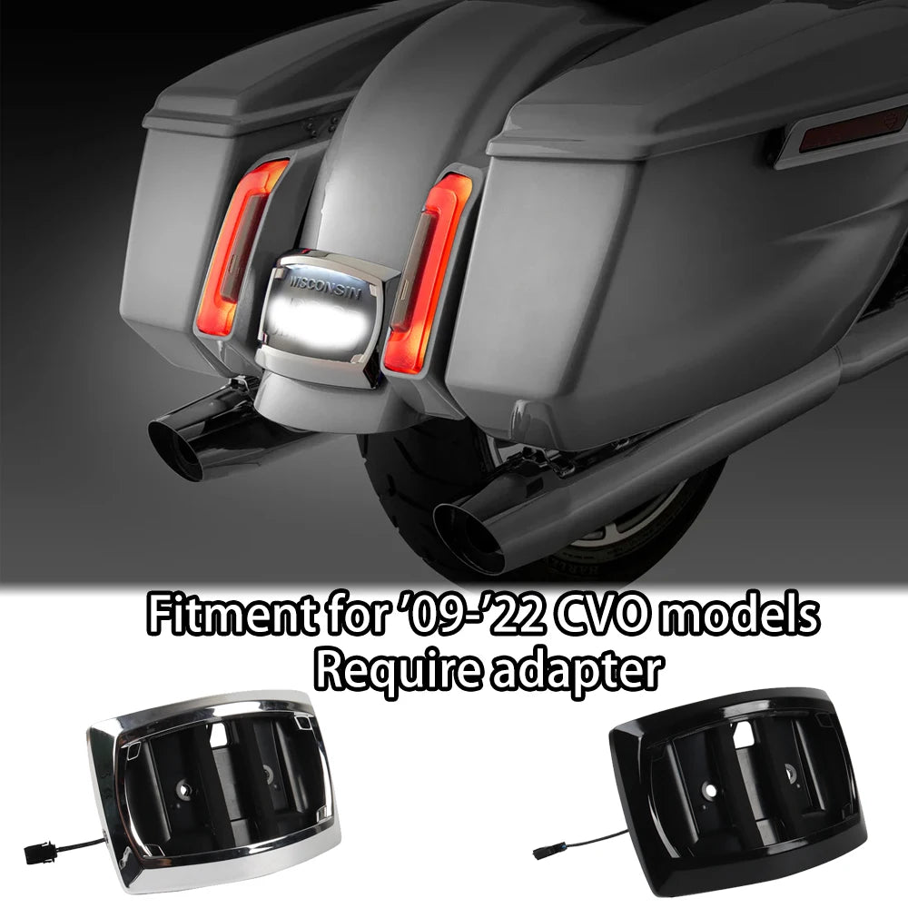 Kit de Relocalisation de Plaque d'Immatriculation LED, Cadre Incurvé - Harley-Davidson CVO Electra Glide, Road Glide, Road King 2009-2022 – photo 1/8