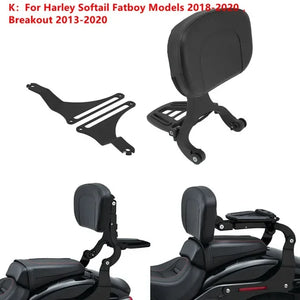 Dossier conducteur/passager réglable (sissy bar) noir/chrome pour Harley-Davidson Softail Breakout, Touring 2009-2017 – photo 23/27