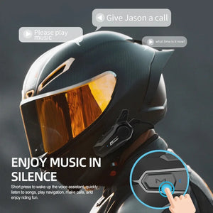 Intercom Bluetooth Moto pour Casque - Kit Duo 1000 m, Mains-Libres Étanche - vue 3