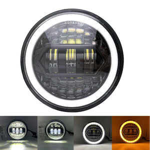 Phare LED noir 5,75 pouces avec feu de jour 40W pour Harley Sportster 883 et XL883 - vue 27